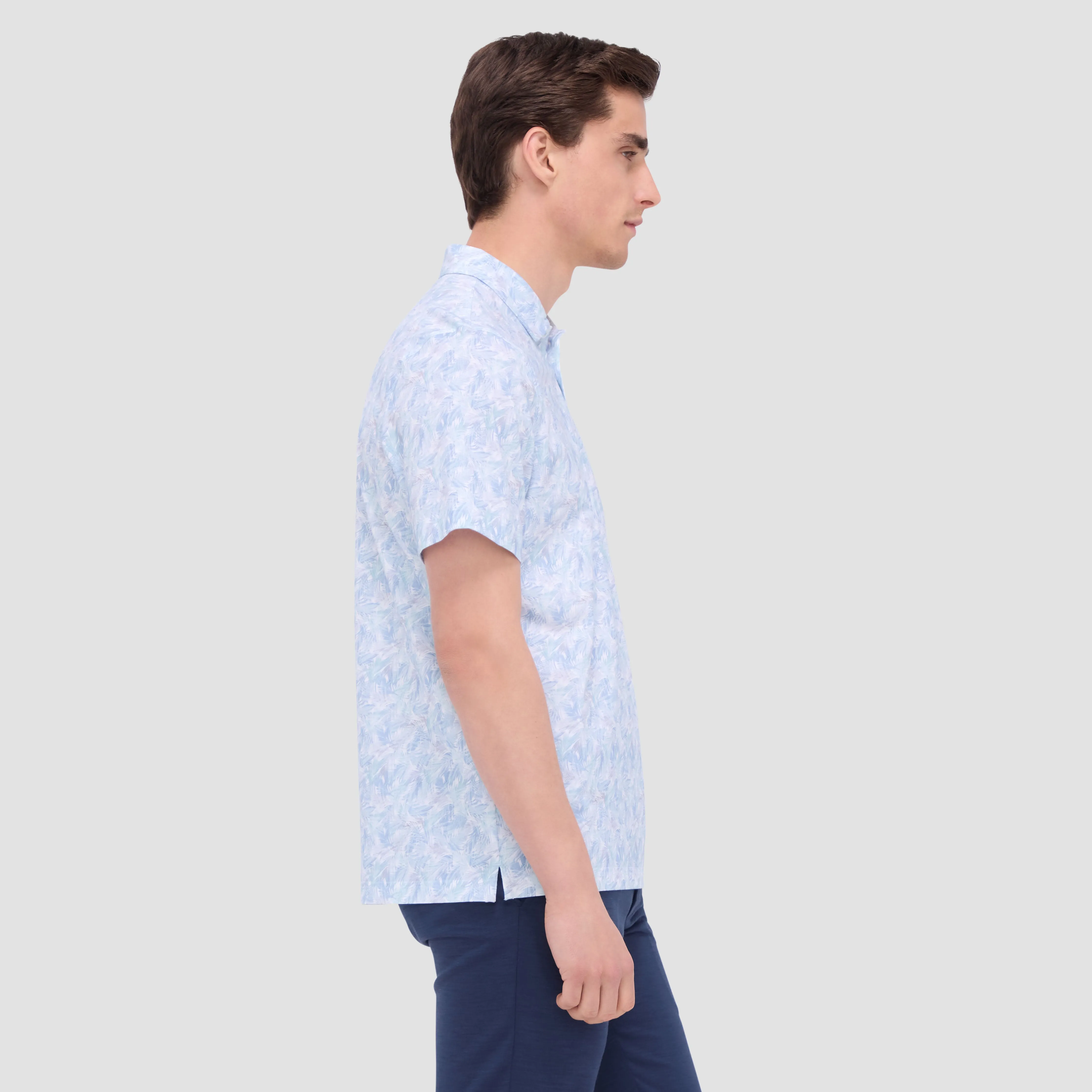 Victor Leaf Print OoohCotton Polo