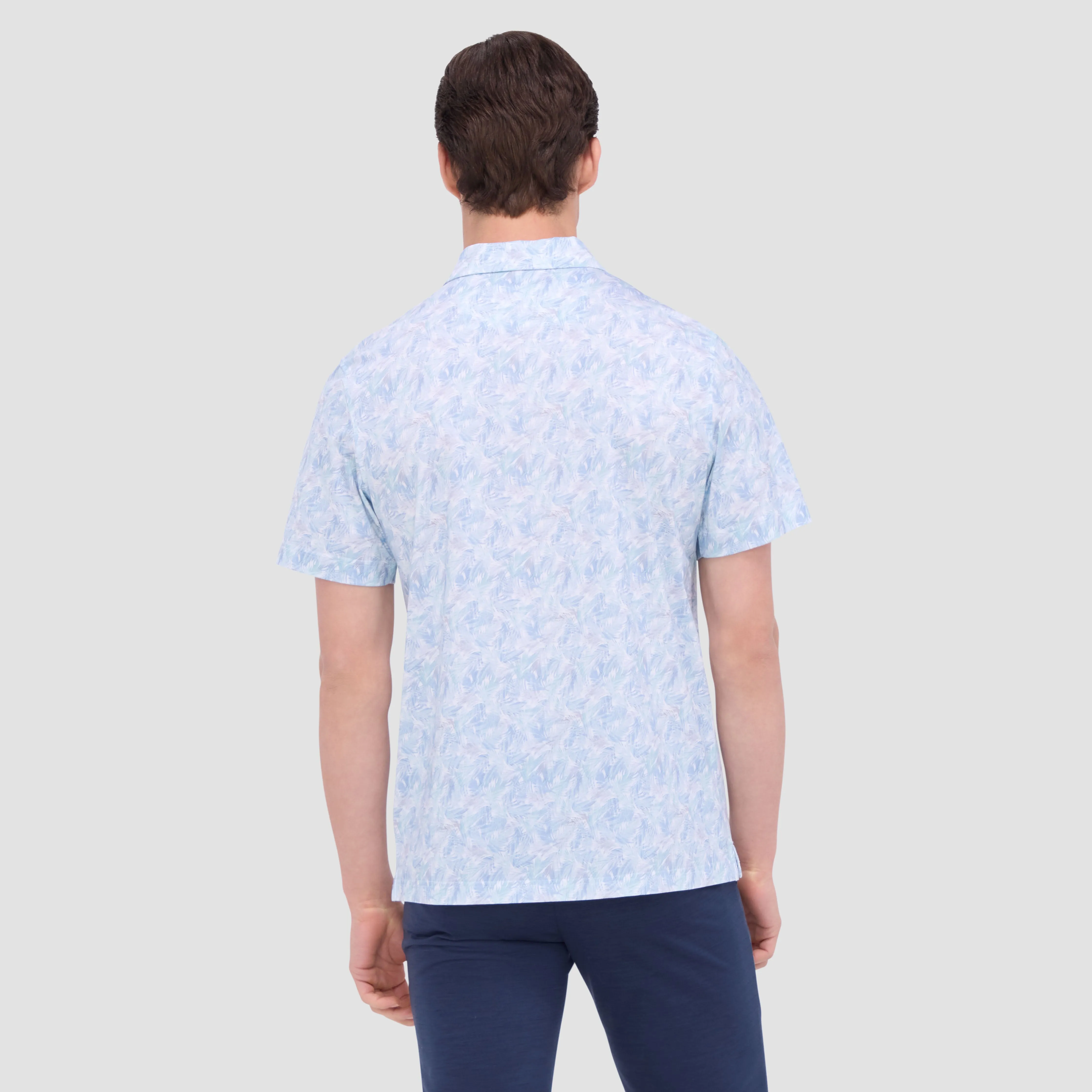 Victor Leaf Print OoohCotton Polo