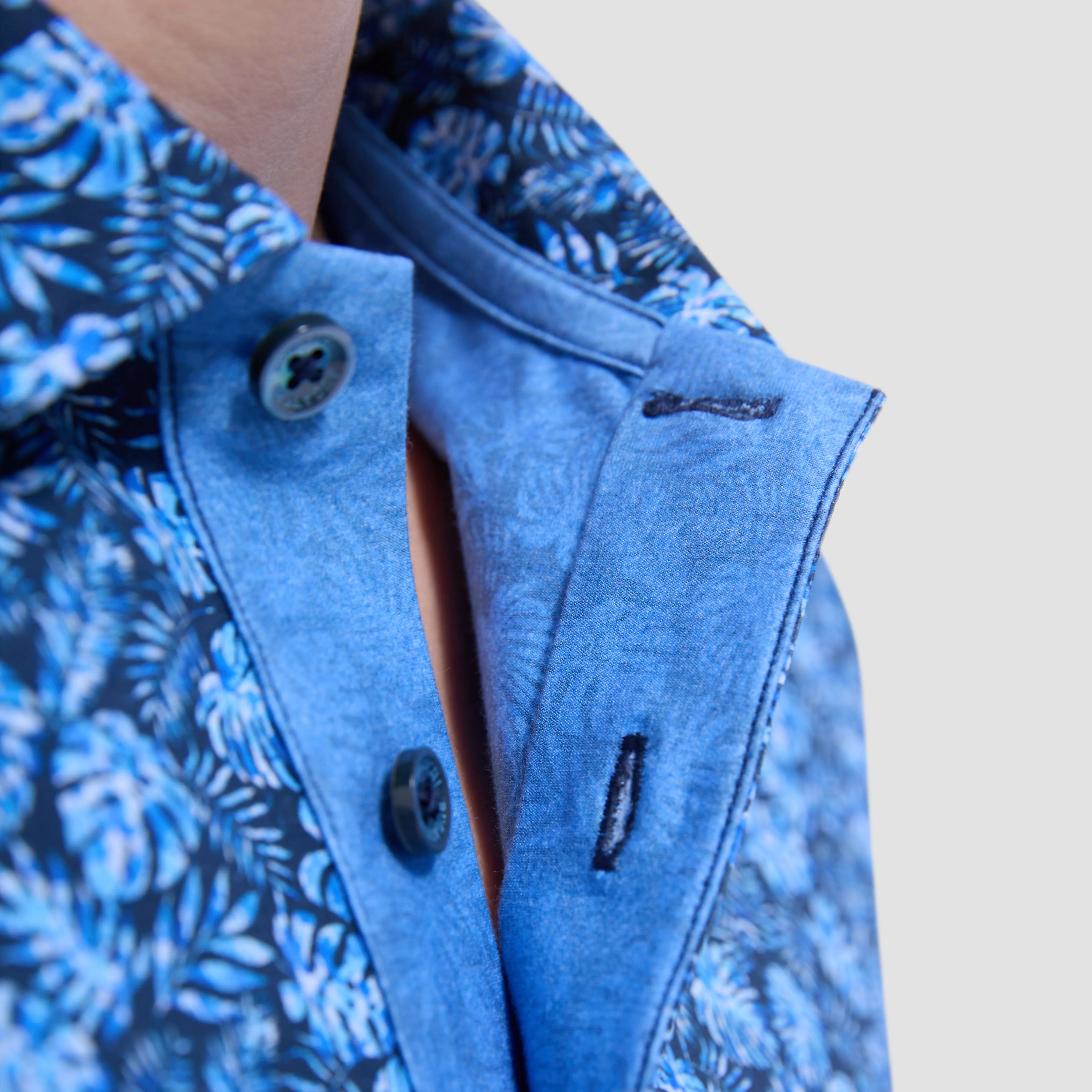 Vincent Double-Sided Leaf & Solid OoohCotton Polo Shirt