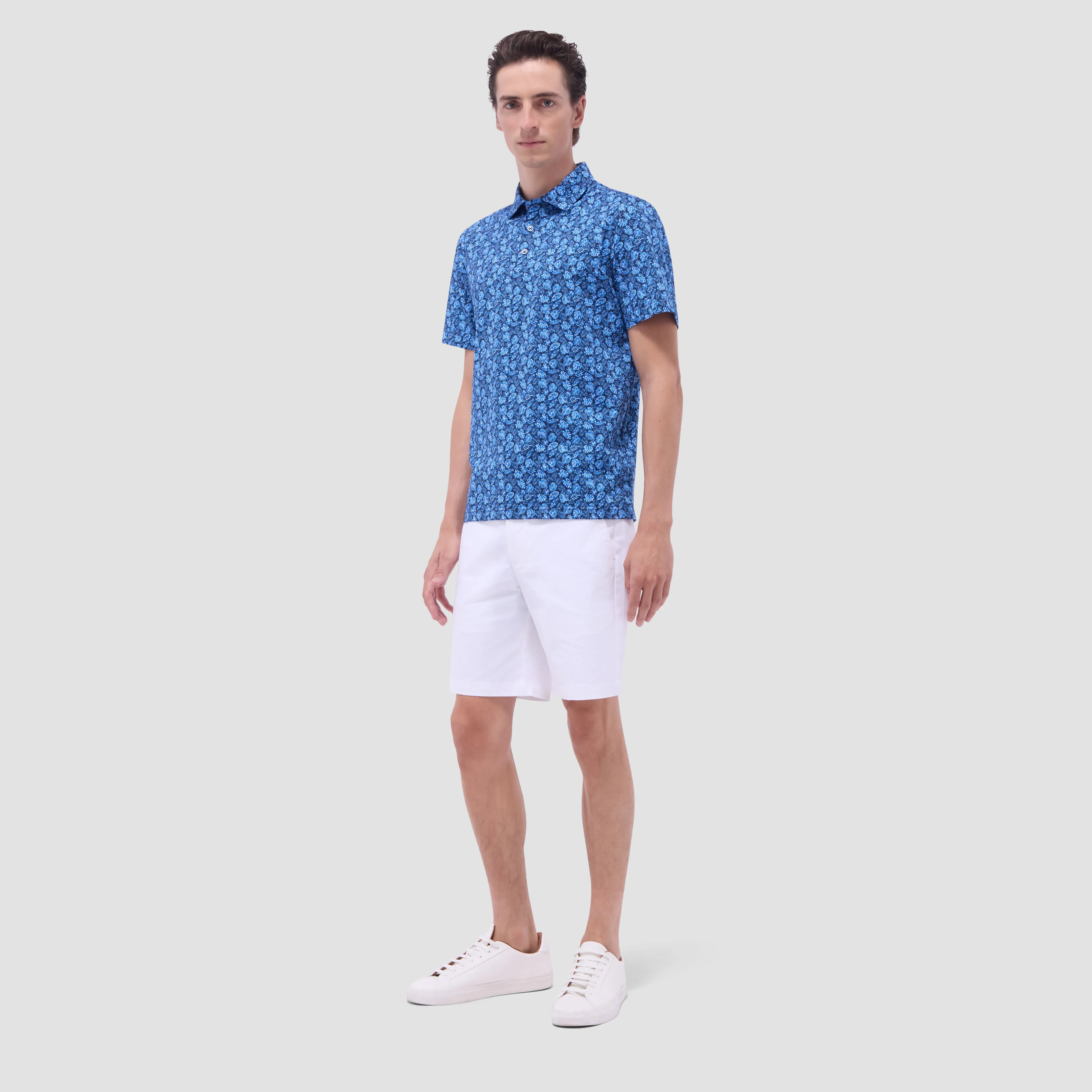 Vincent Double-Sided Leaf & Solid OoohCotton Polo Shirt