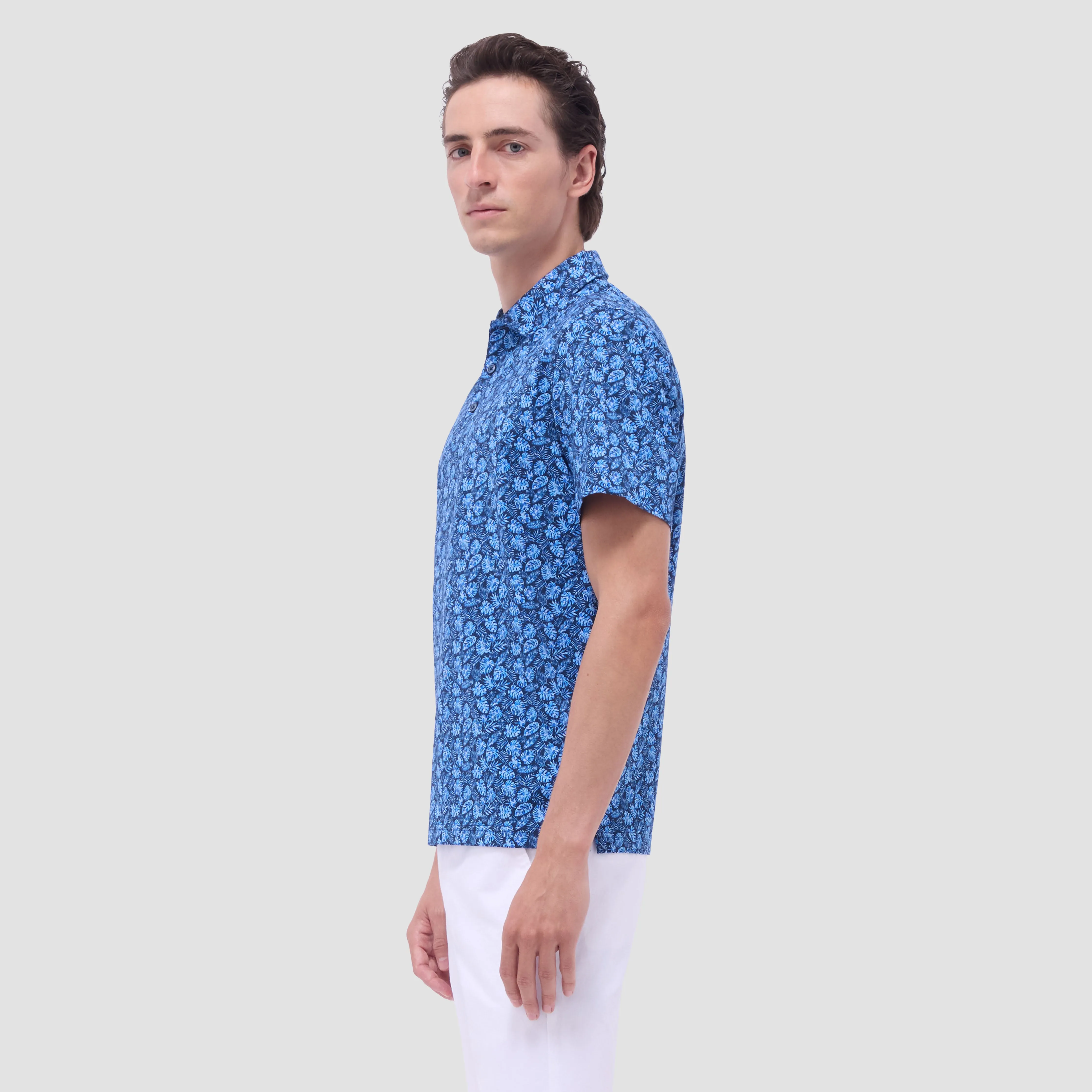 Vincent Double-Sided Leaf & Solid OoohCotton Polo Shirt