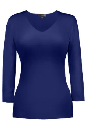 Women's Judy P | Smooth V-Neck Top | Navy