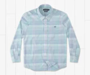 Youth Bayamon Performance Dress Shirt- Mint with Lillac
