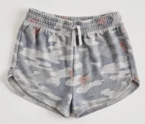 Z Supply Girls Mia Rose Camo Short - Heather Grey