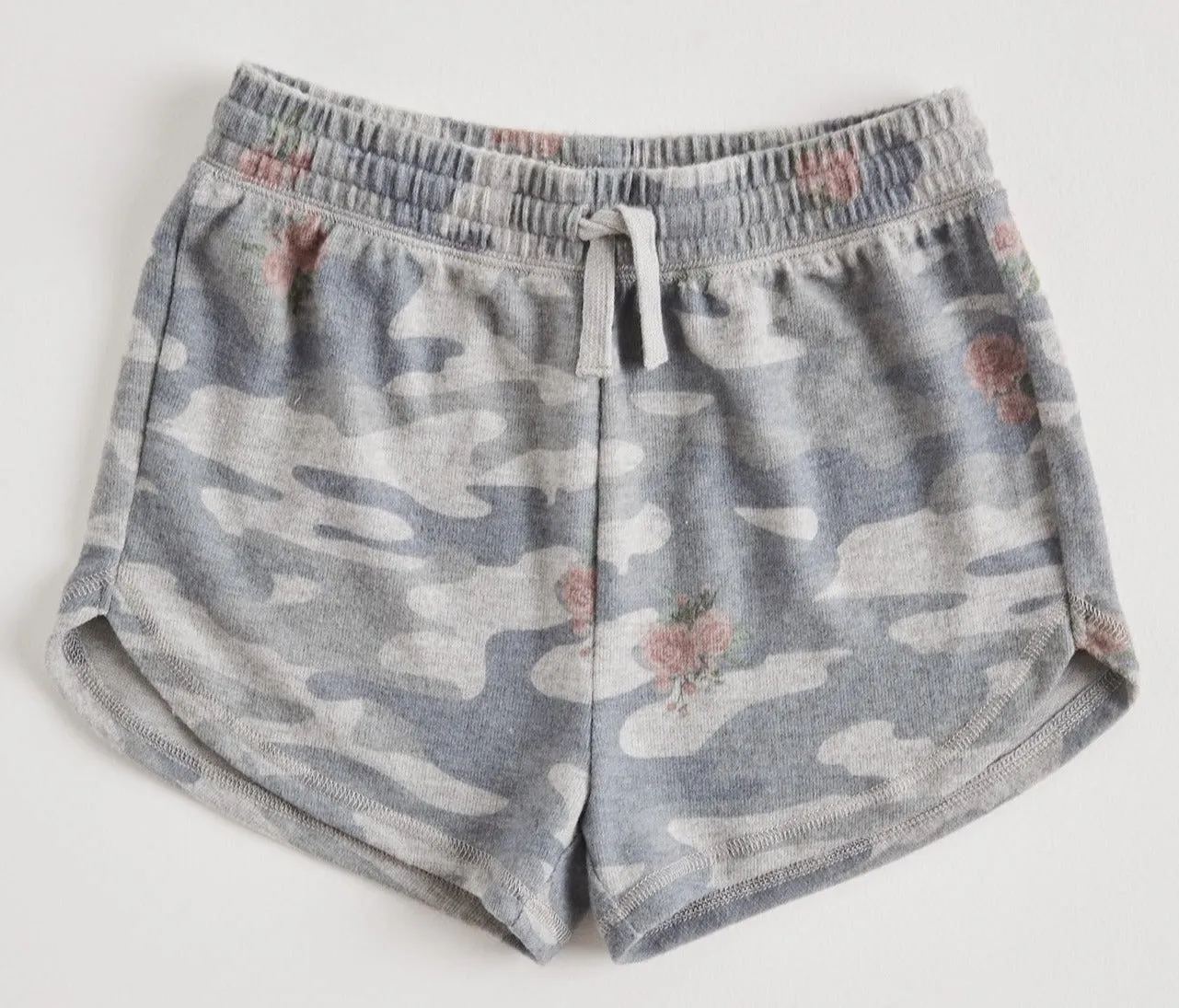Z Supply Girls Mia Rose Camo Short - Heather Grey